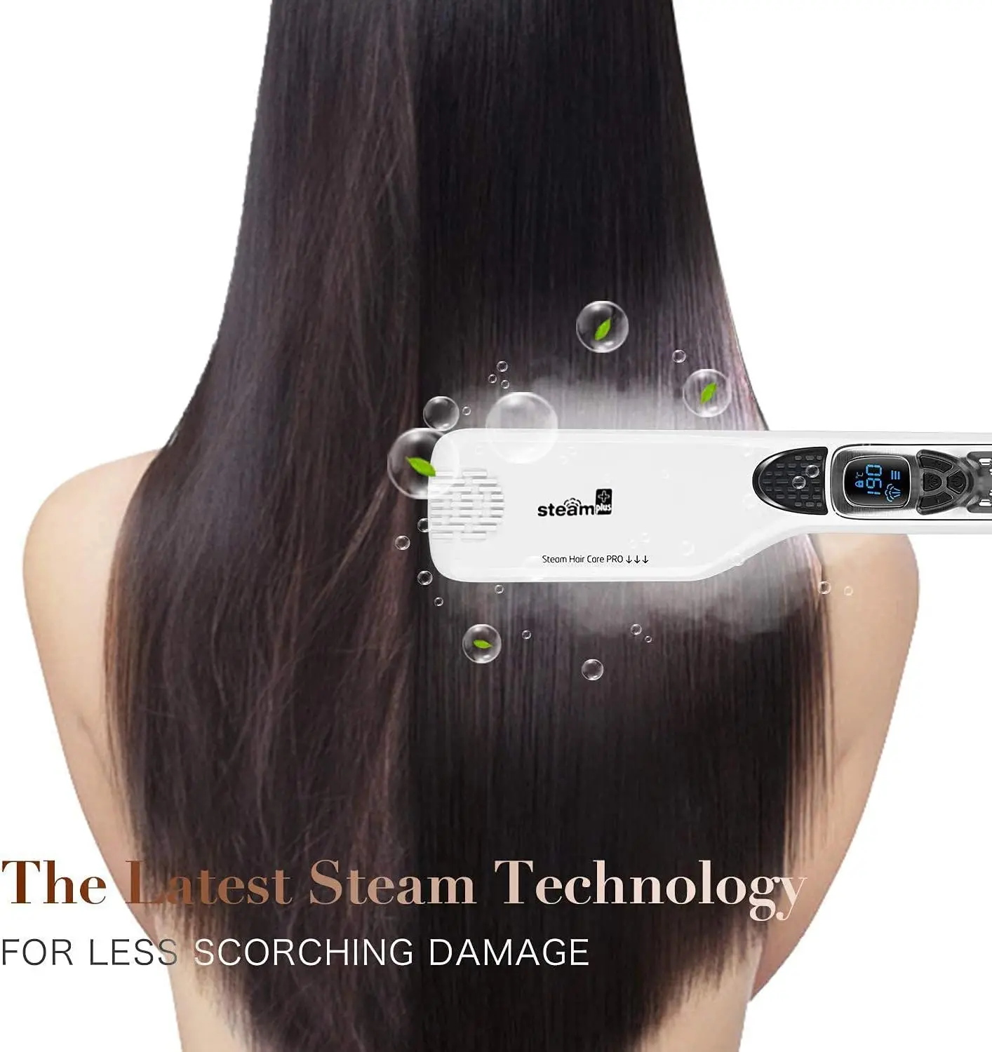 salon use Flat Iron 2 in 1 Steam Straightener