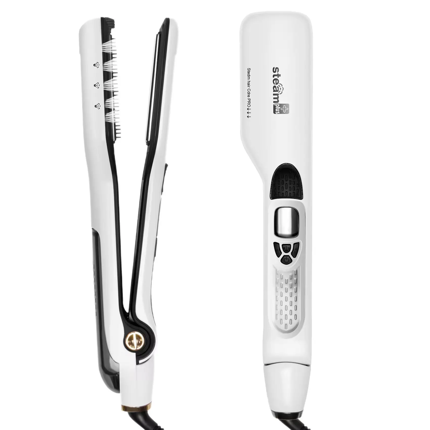 salon use Flat Iron 2 in 1 Steam Straightener