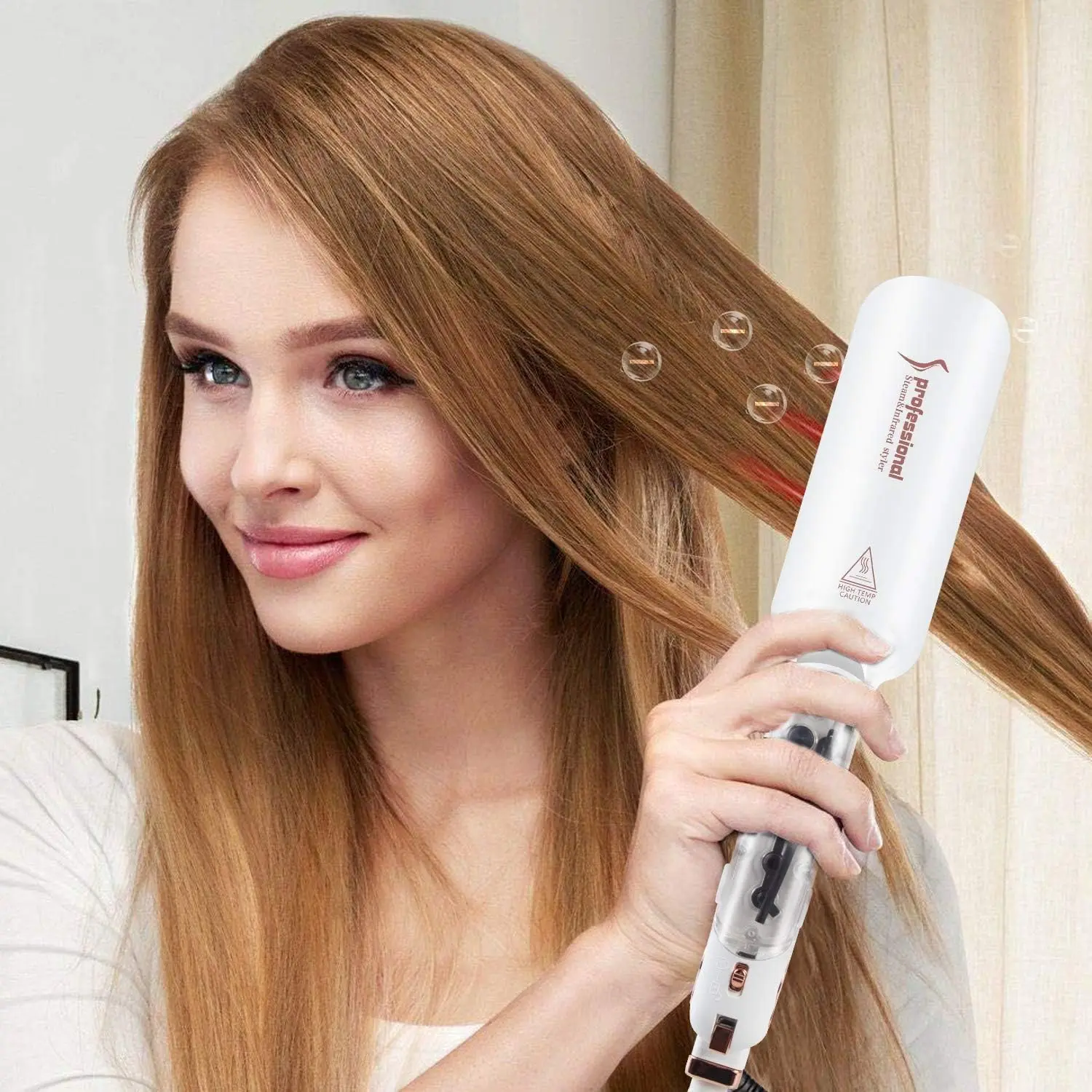 infrared steam hair straightener