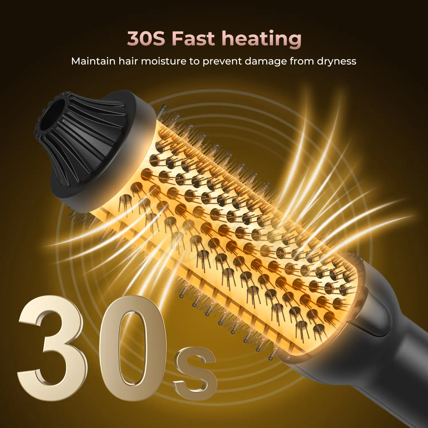 2 in 1 Thermal Brush 2 PTC Hair Curling Brush