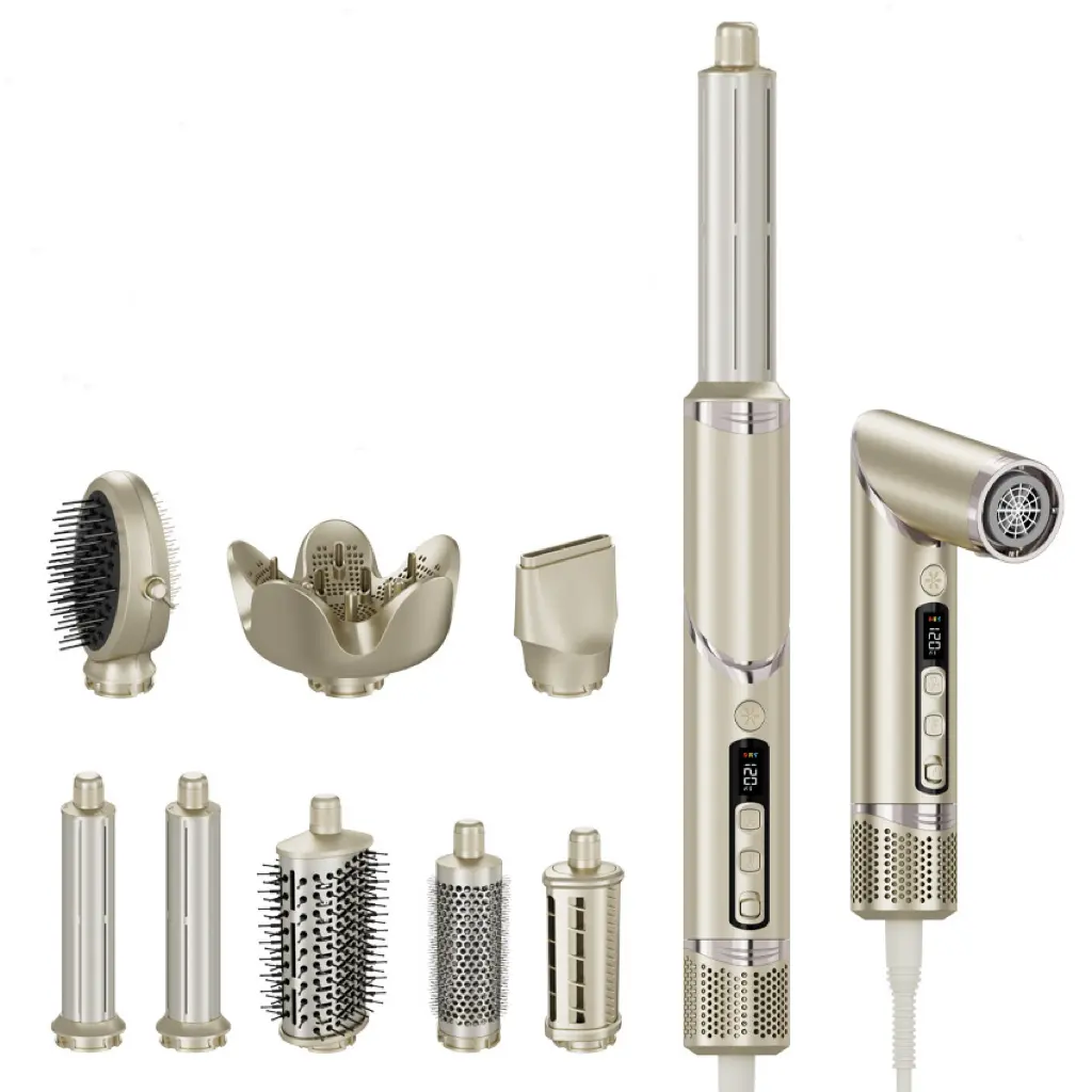 8 in 1 Air wrap Styler BLDC Multi Hair Styler 1400w Hot Air Brush