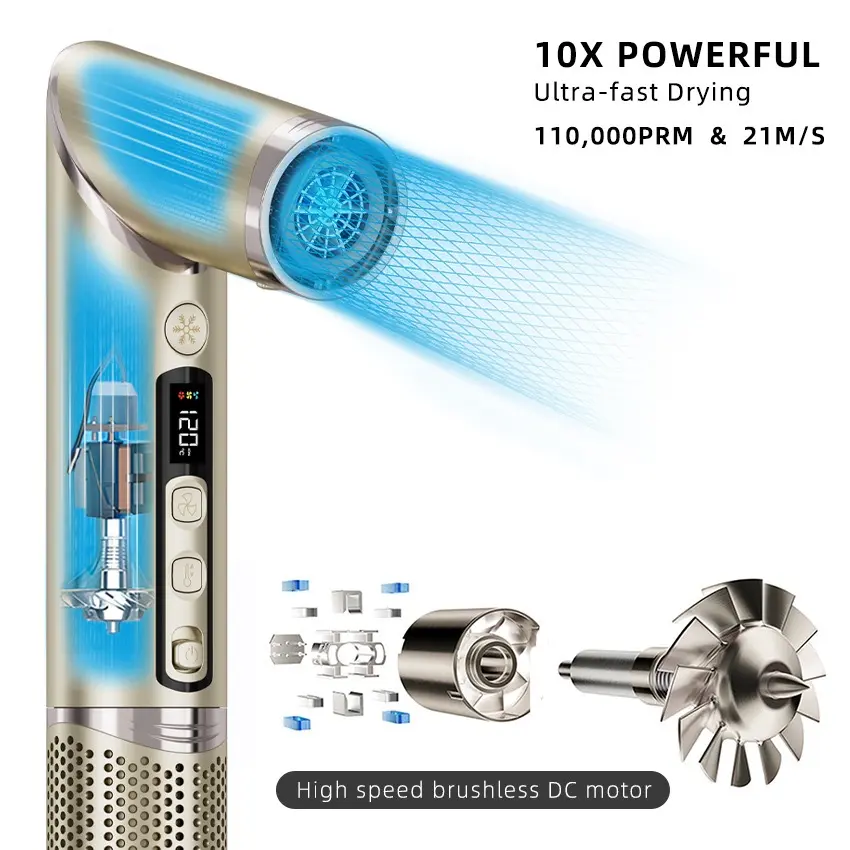 8 in 1 Air wrap Styler BLDC Multi Hair Styler 1400w Hot Air Brush