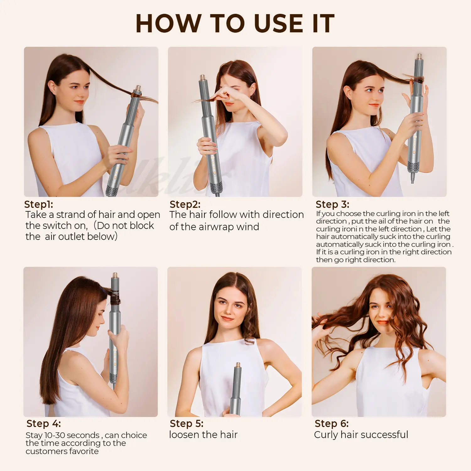 Folding Air Wrap Styler 1400W BLDC Multi Hair Styler